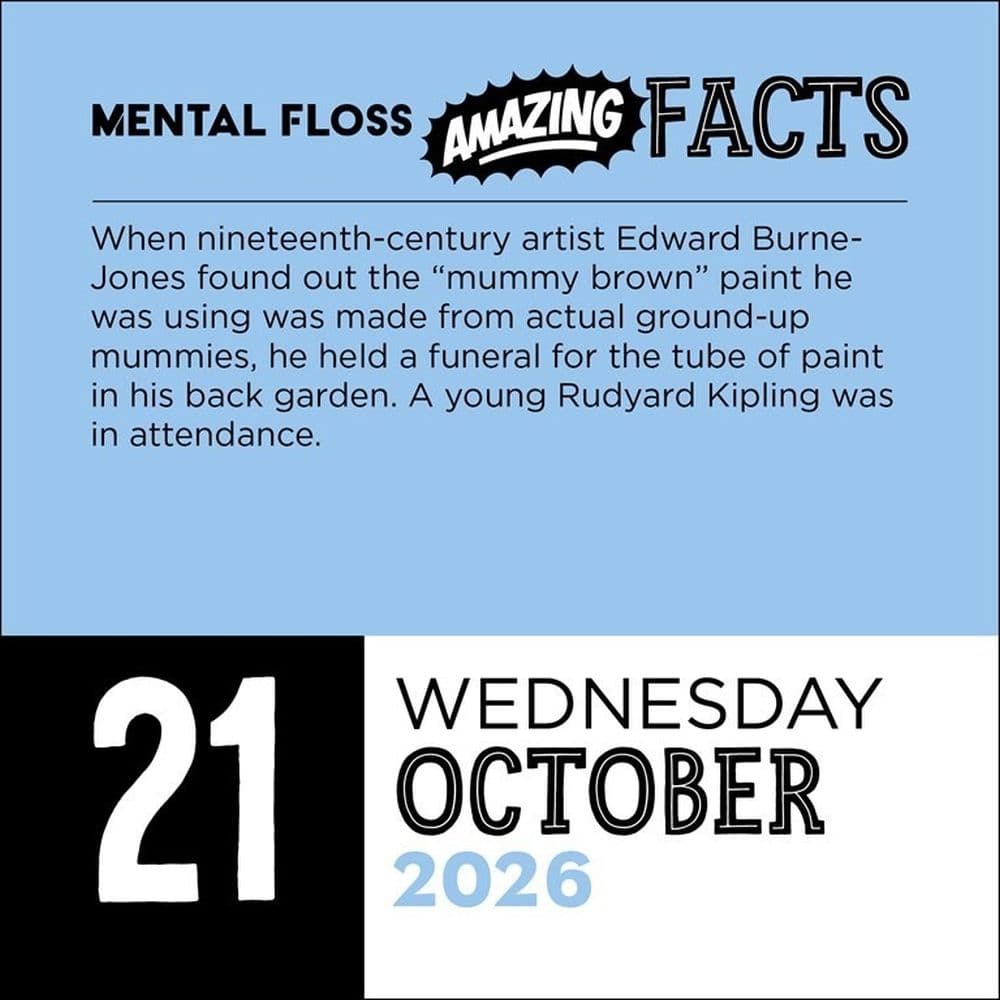 Mental Floss Amazing Facts 2026 Desk Calendar Fourth Alternate Image