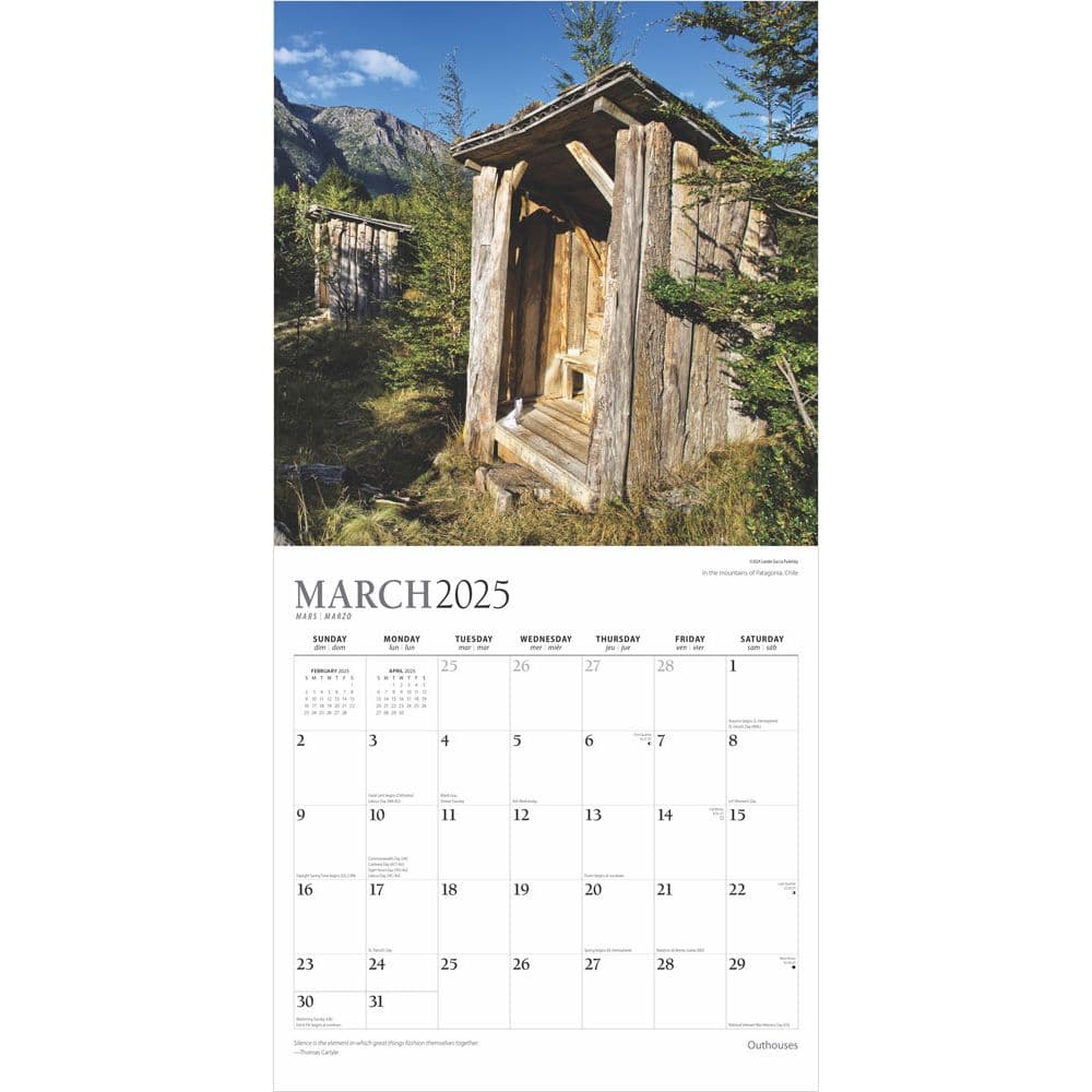 Outhouses Plato 2025 Wall Calendar Second Alternate Image width=&quot;1000&quot; height=&quot;1000&quot;