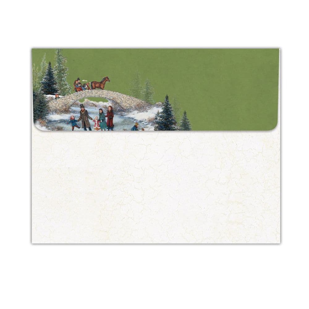 Christmas Gathering Die-Cut 3D Ornament Christmas Cards (8 pack) by Linda Nelson Stocks Alternate Image 1