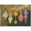 image Ornaments and Pine on Green 8 Count Boxed Christmas Cards