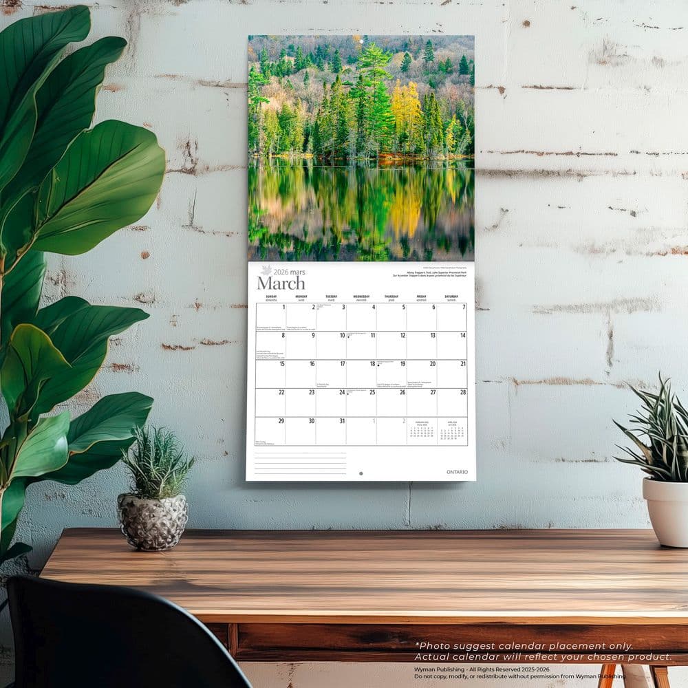 Ontario 2026 Wall Calendar Fourth Alternate Image