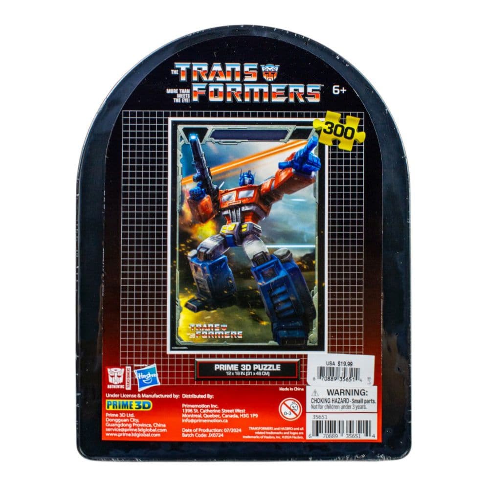 Optimus Prime 500 Piece Puzzle in Tin First Alternate Image