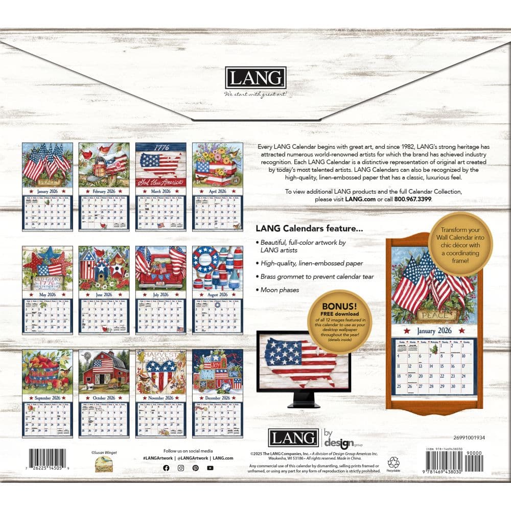 Old Glory 2026 Wall Calendar by Susan Winget_ALT2