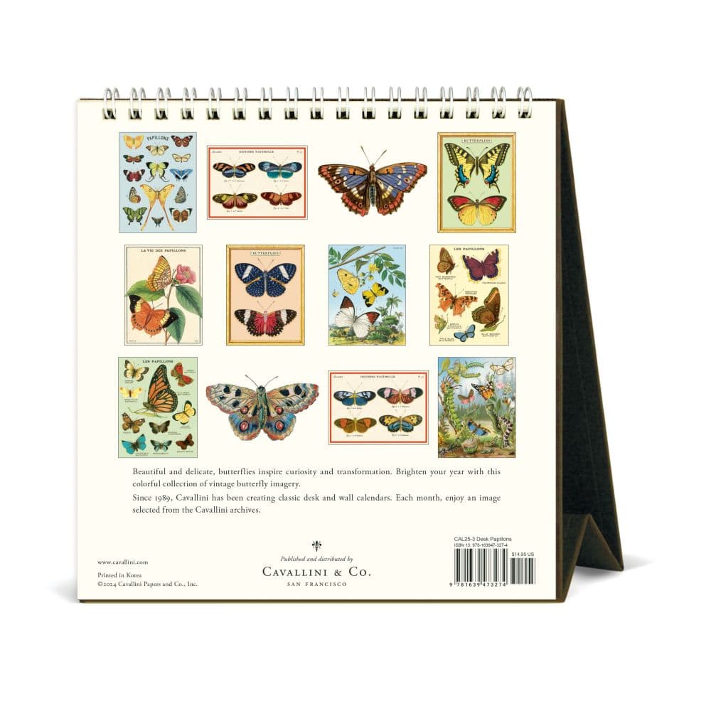 Butterflies 2025 Easel Desk Calendar Second Alternate Image width="1000" height="1000"