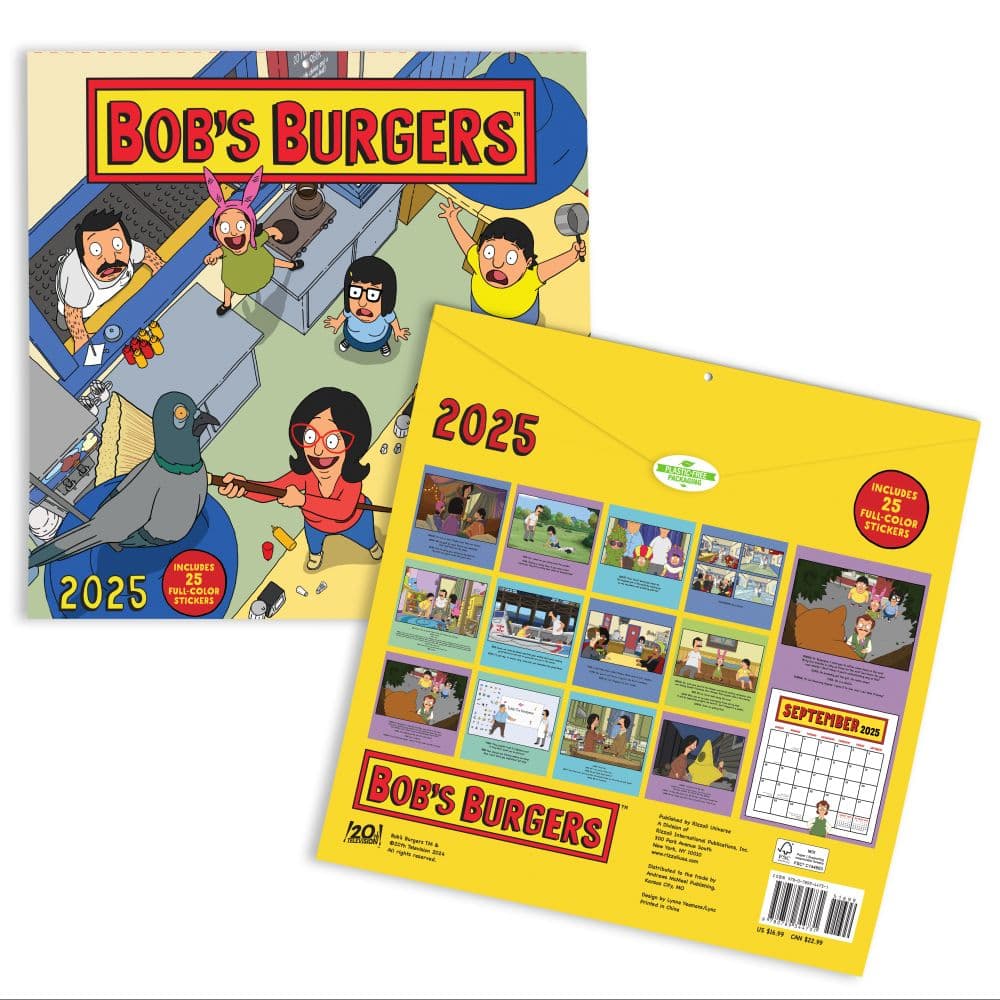 Bobs Burgers 2025 Wall Calendar Fifth Alternate Image width=&quot;1000&quot; height=&quot;1000&quot;