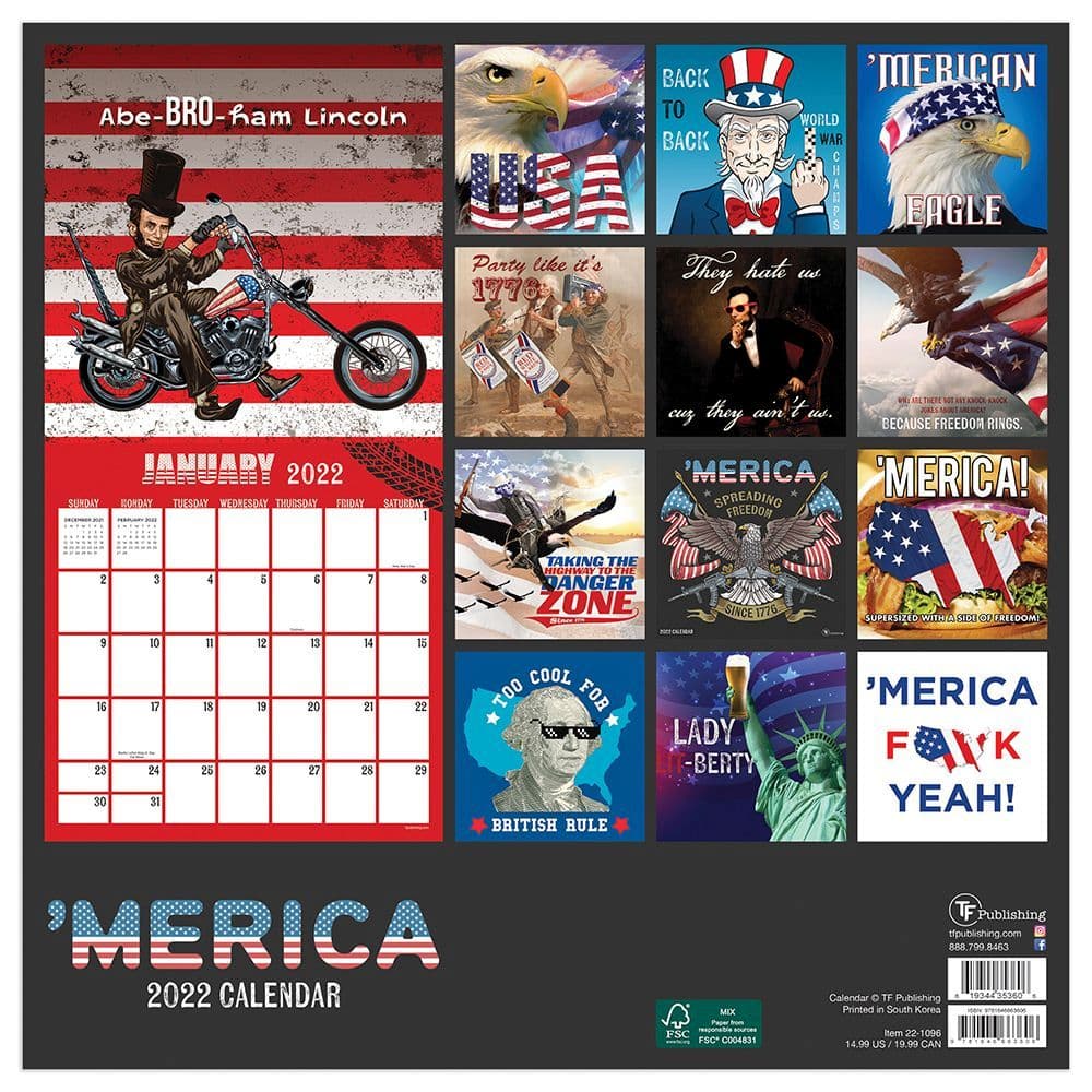 Merica 2022 Wall Calendar - Calendars.com