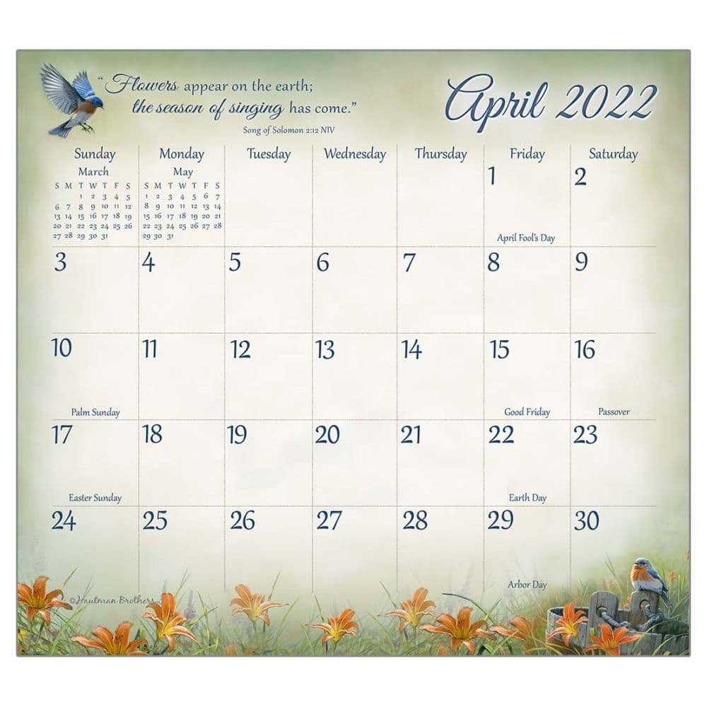 Songbirds of Faith 2022 Magnetic Calendar