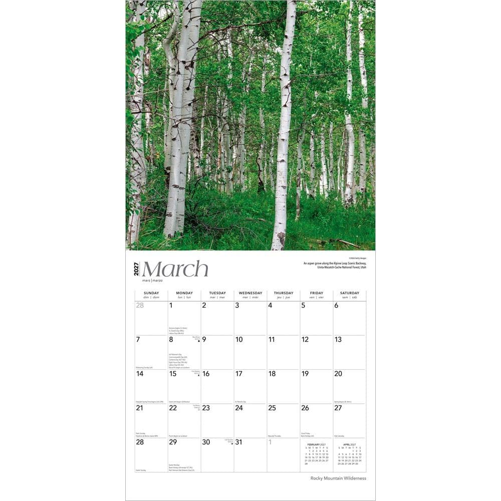 Rocky Mountain Wilderness 2027 Wall Calendar Second Alternate Image