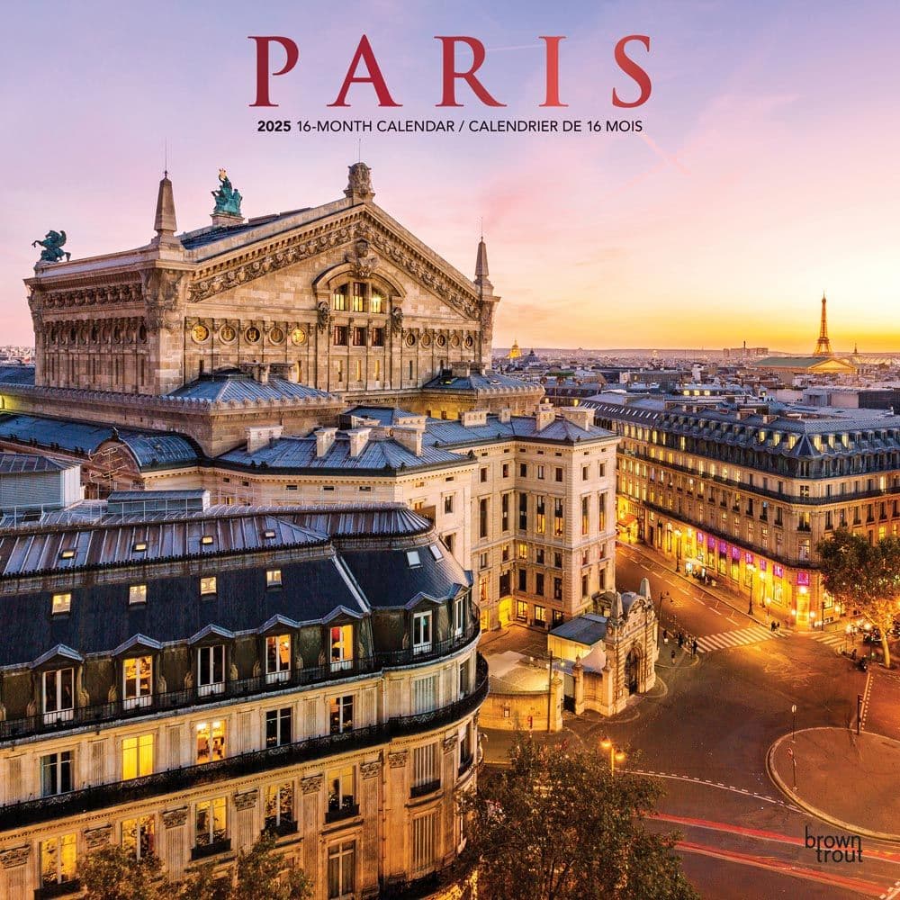 Paris 2025 Wall Calendar