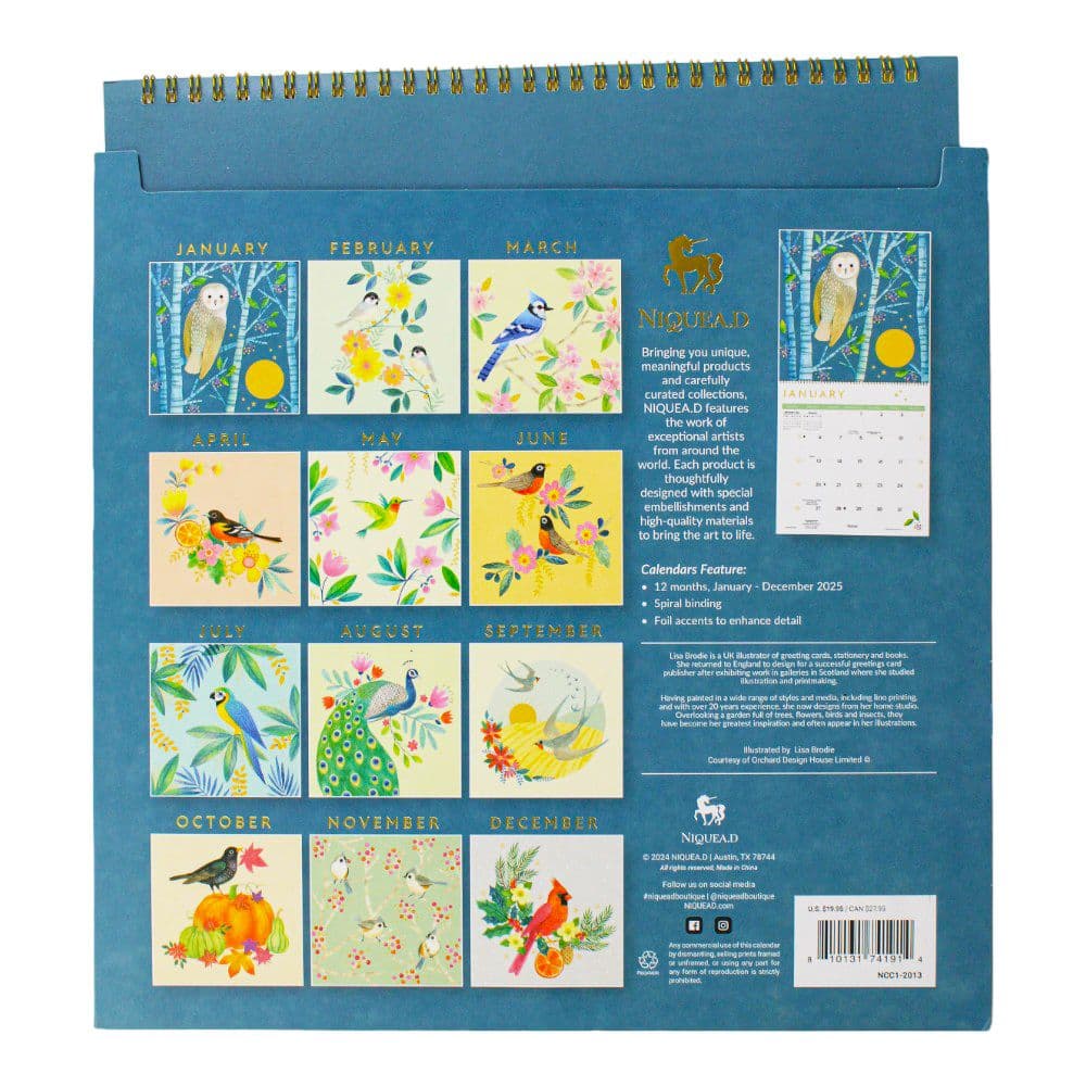 海外から輸入 of Wonder NIQUEA.D, Birds eBay | Calendar Wall Spiral 2025 文房具・オフィス用品
