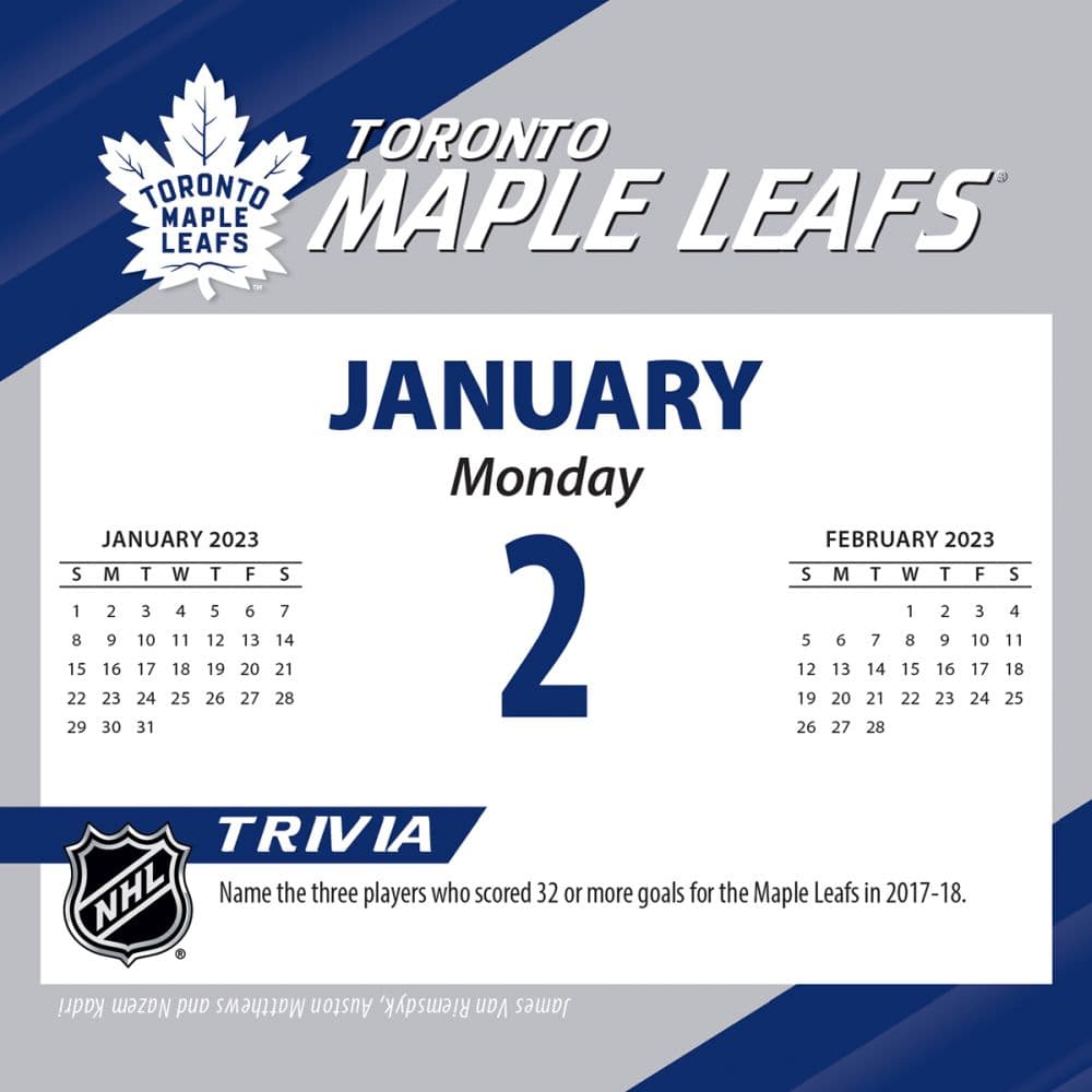 Toronto Maple Leafs 2025 Desk Calendar