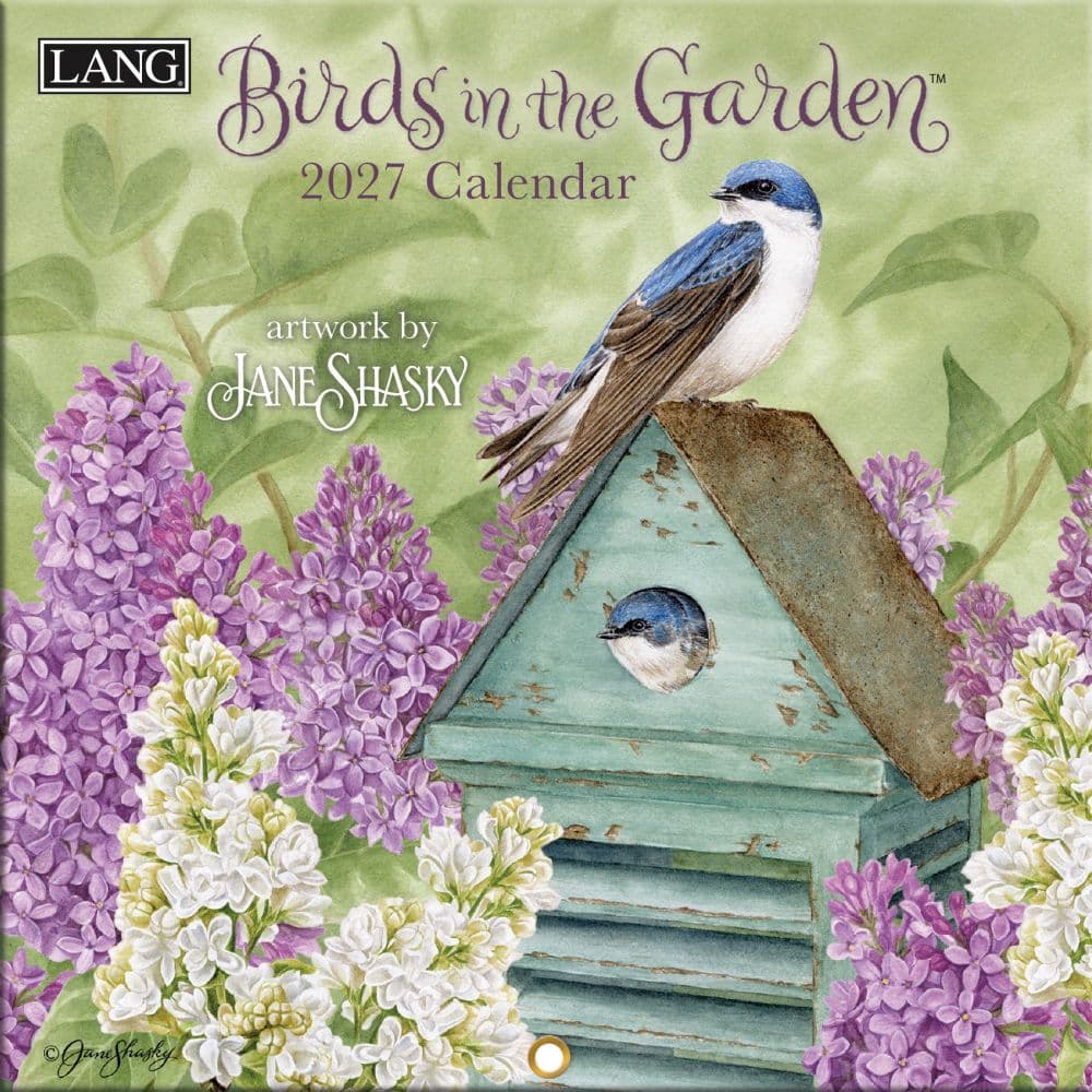 Birds In The Garden 2027 Mini Wall Calendar by Jane Shasky