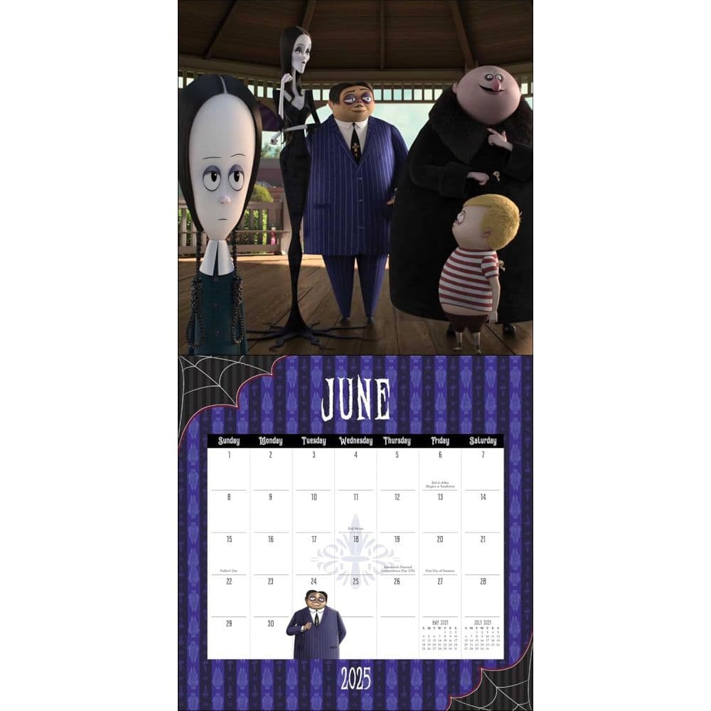 Addams Family 2025 Wall Calendar Second Alternate Image