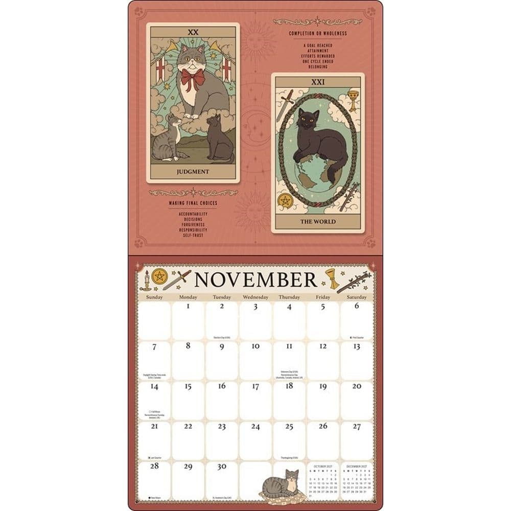 Cats Rule the Earth Tarot 2027 Wall Calendar Sixth Alternate Image