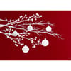 image Ornate Ornaments on Branches Christmas Card First Alternate Image