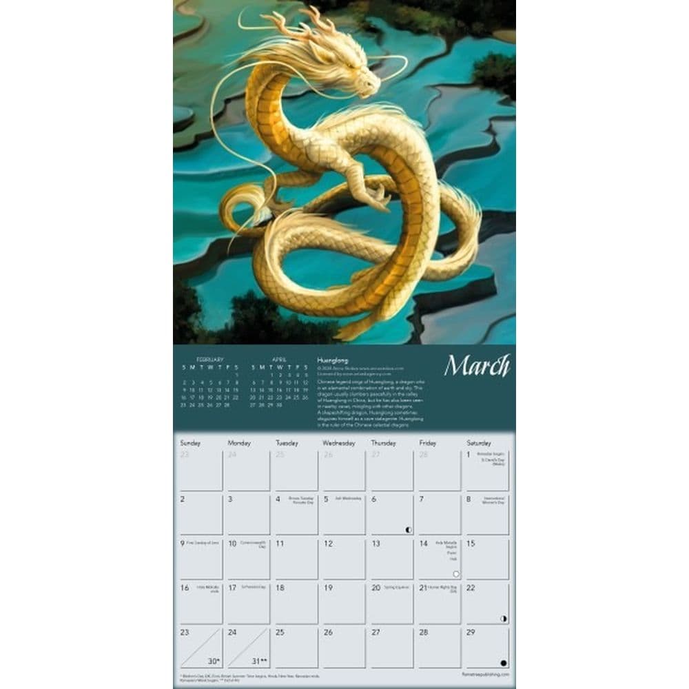 Dragon Legends by Stokes 2025 Mini Wall Calendar Second Alternate Image