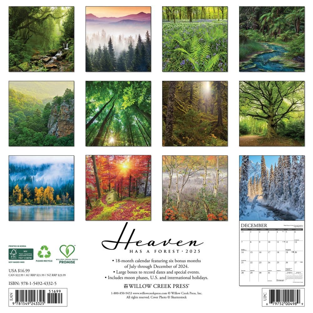 Heaven Has a Forest 2025 Wall Calendar