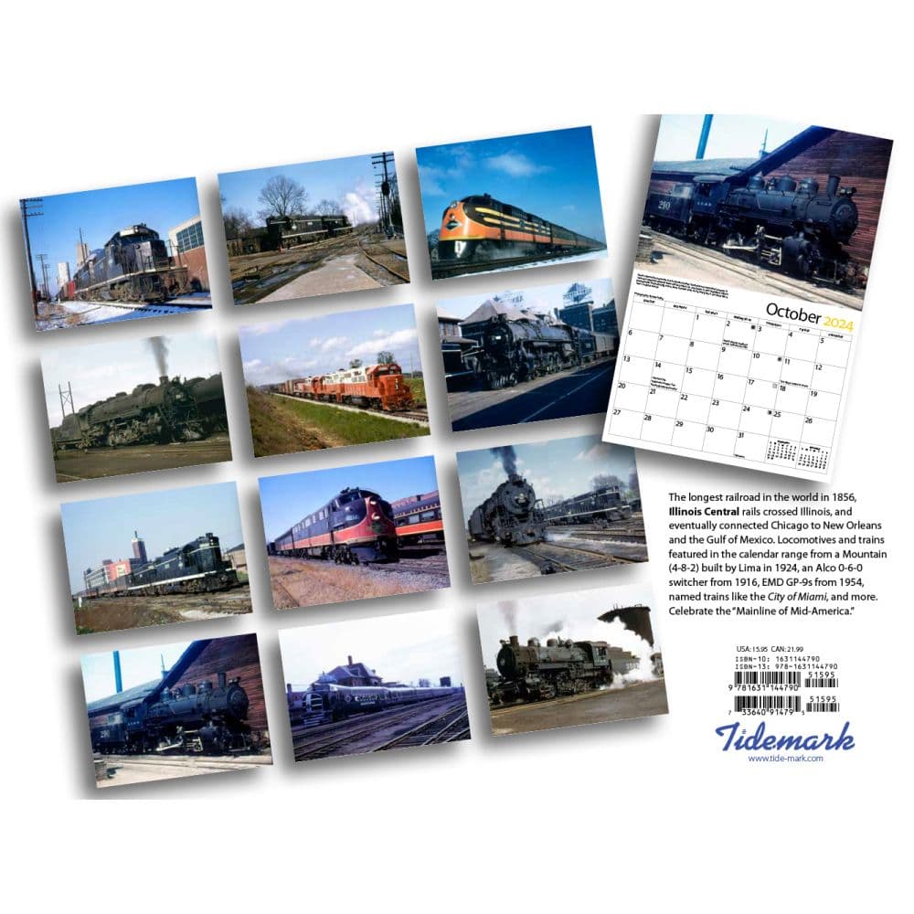 Illinois Central Railroad 2024 Wall Calendar First Alternate Image width=&quot;1000&quot; height=&quot;1000&quot;