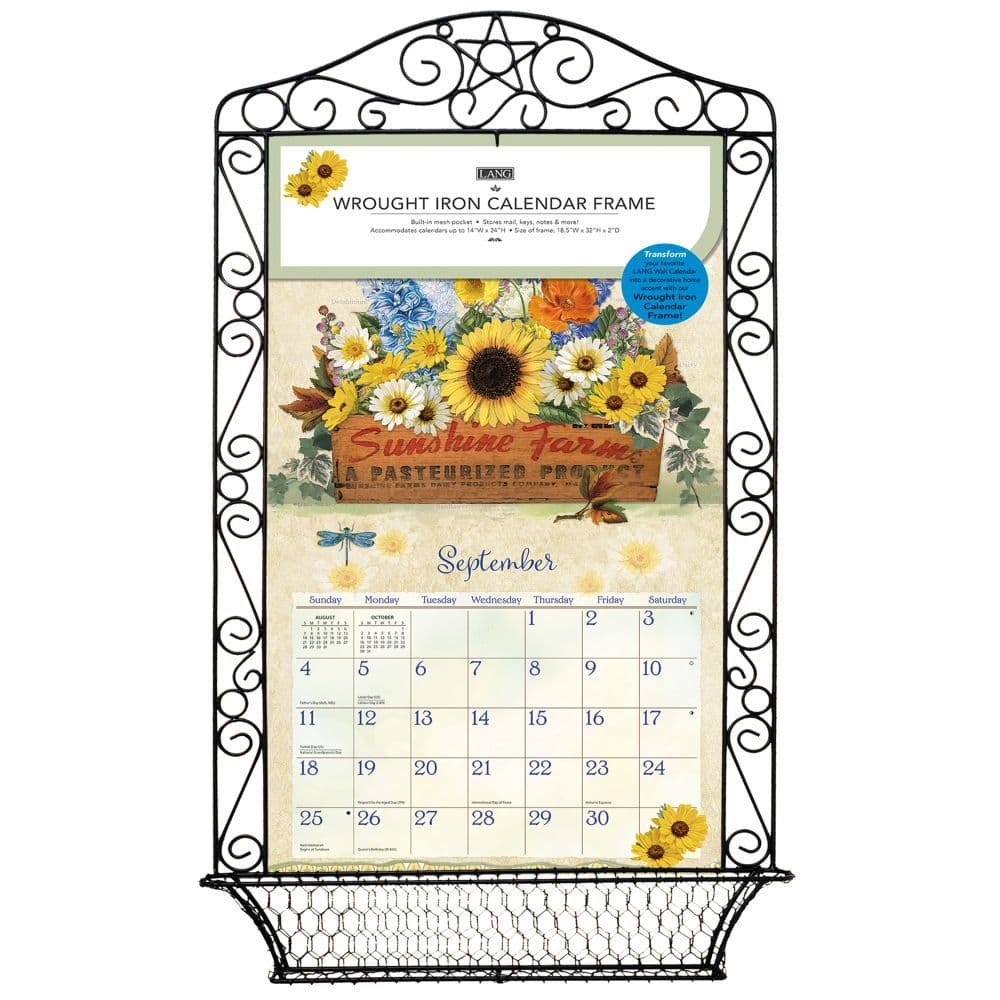 Wrought Iron Calendar Frame