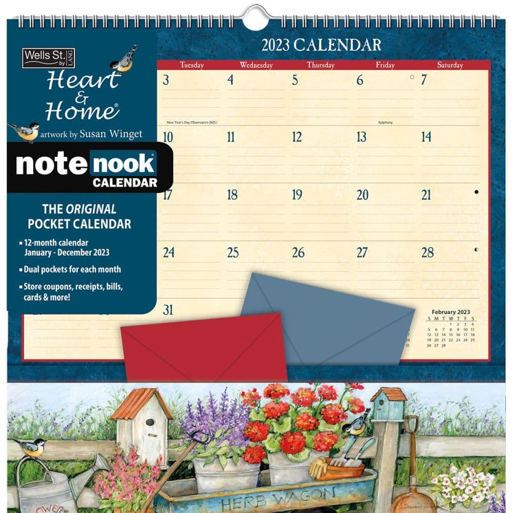 Heart and Home 2023 Pocket Wall Calendar
