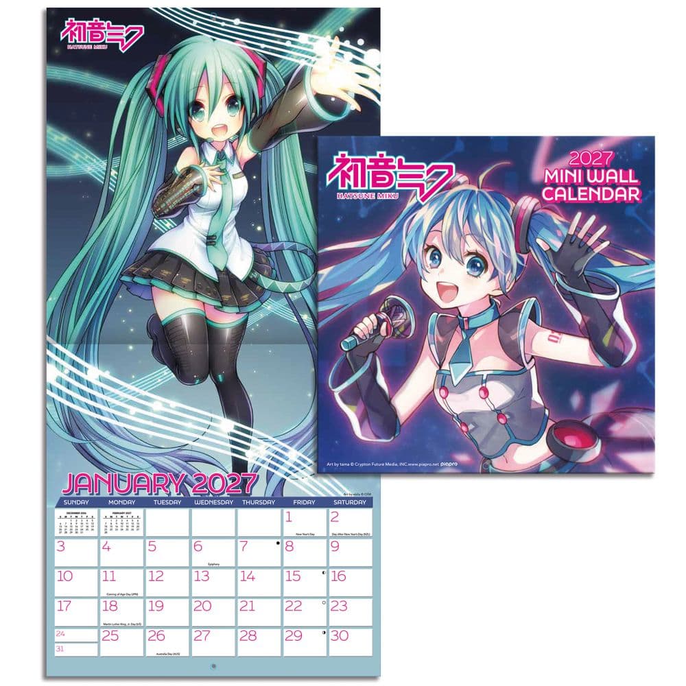 Hatsune Miku 2027 Mini Wall Calendar Fifth Alternate Image