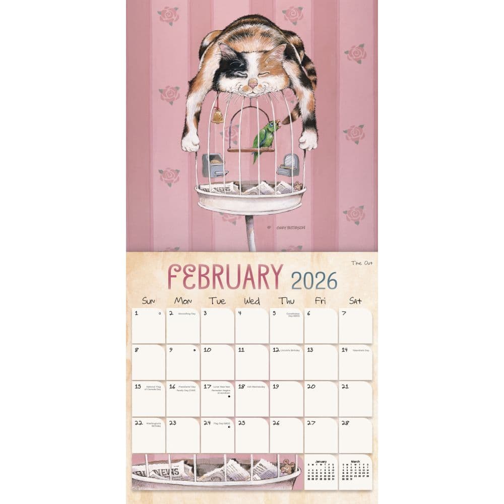 Gary Patterson Cats Exclusive with Bonus Print 2026 Wall Calendar Third Alternate Image