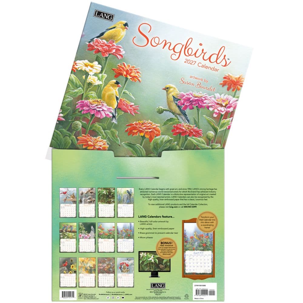 Songbirds 2027 Wall Calendar by Susan Bourdet Fourth Alternate Image
