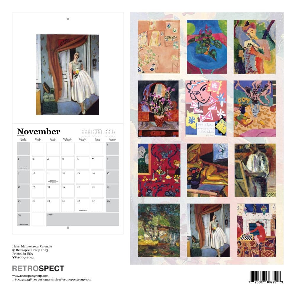 Matisse Square 2025 Wall Calendar