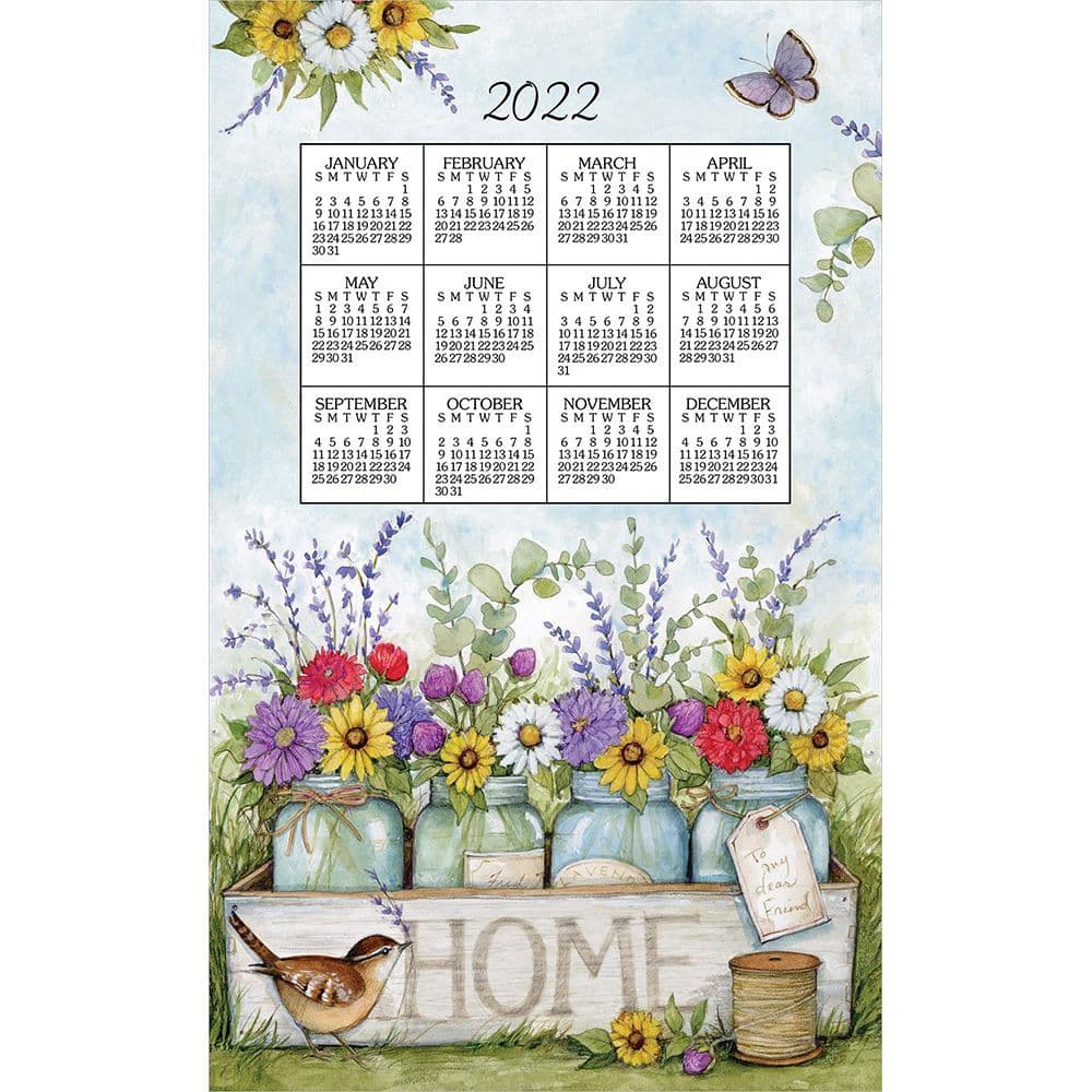 Home Floral 2022 Calendar Towel - Calendars.com