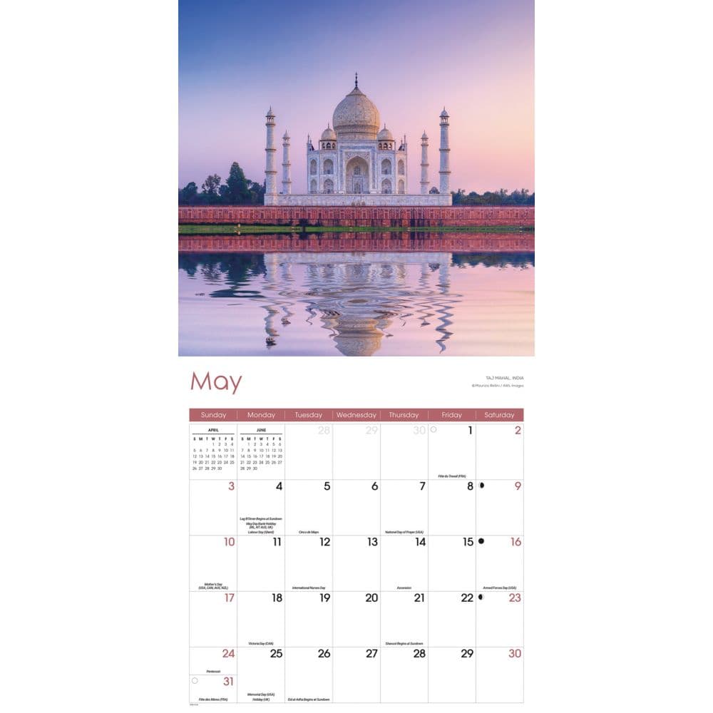 World Wonders 2026 Wall Calendar Third Alternate Image