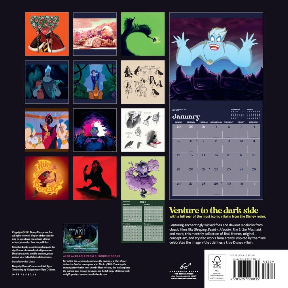 Disney Villains 2025 Wall Calendar First Alternate Image width=&quot;1000&quot; height=&quot;1000&quot;