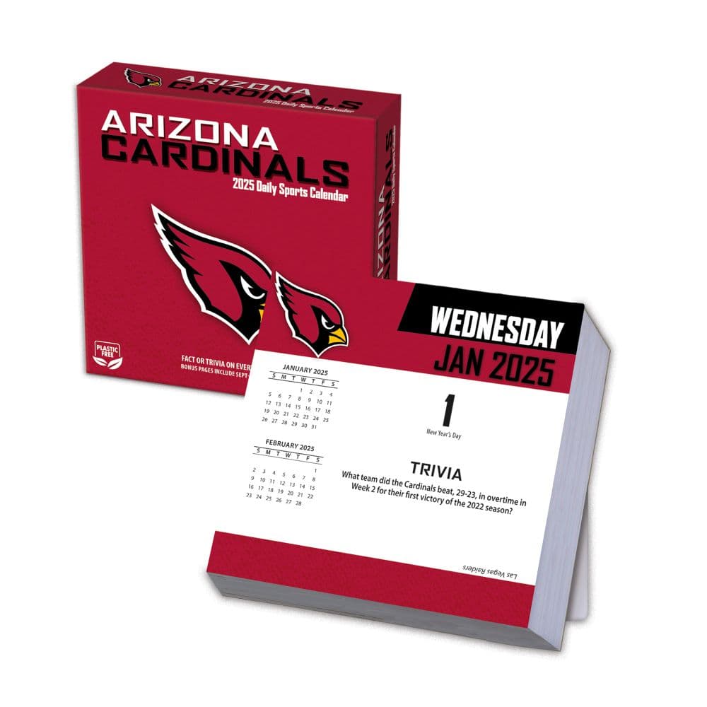 NFL Arizona Cardinals 2025 Desk Calendar Main Image