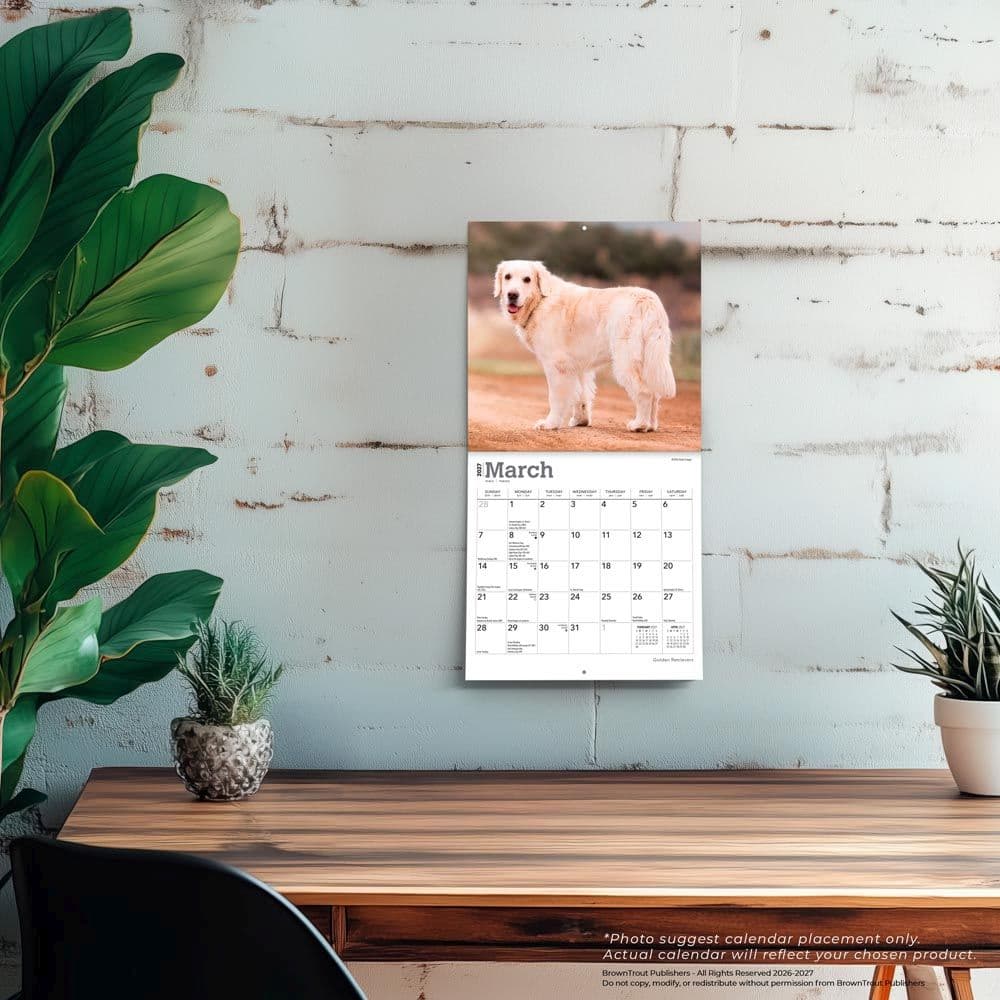 Golden Retrievers 2027 Mini Wall Calendar Fourth Alternate Image