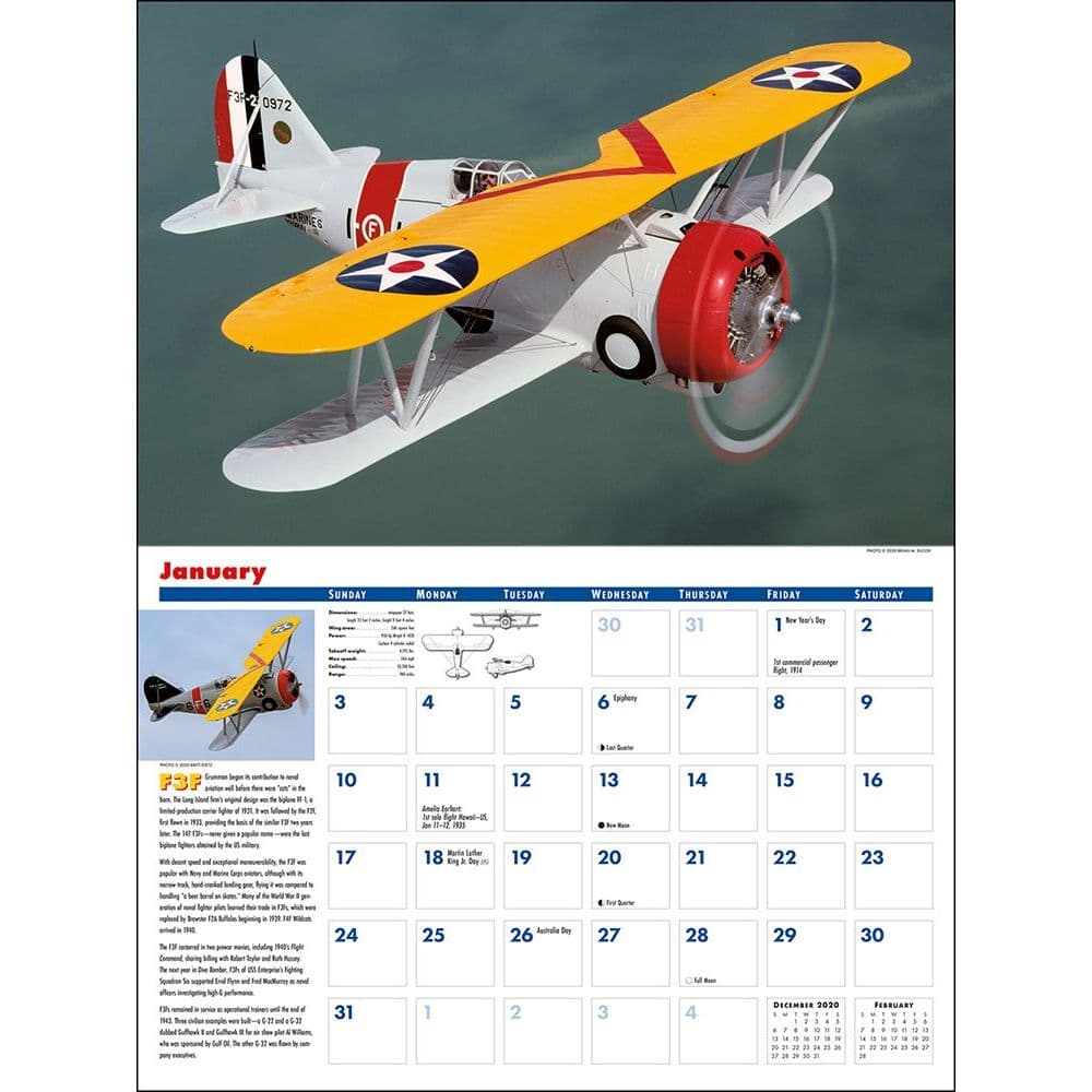 Golden Age of Flight Wall Calendar