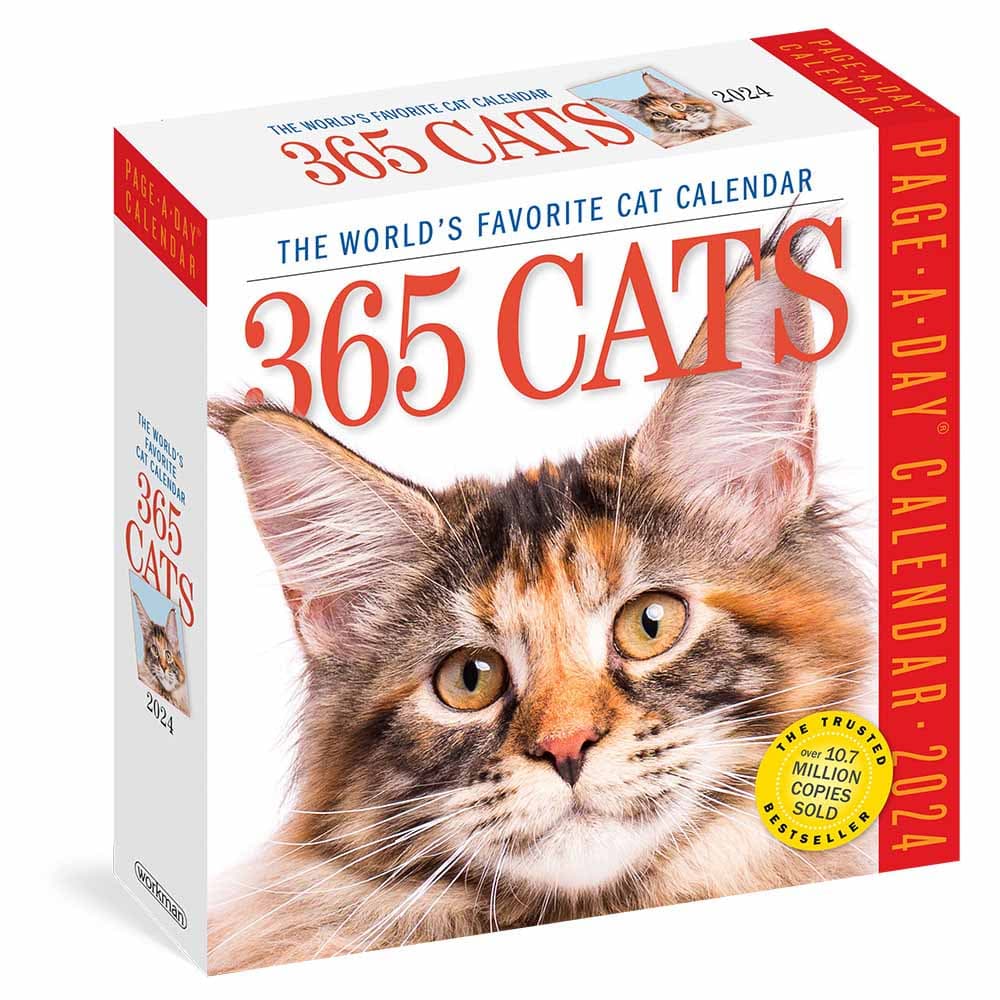 365 Cats 2024 PageADay Desk Calendar