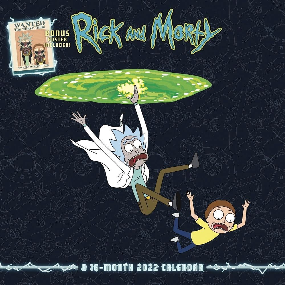 Rick & Morty Exclusive 2022 Wall Calendar with Collectors Print