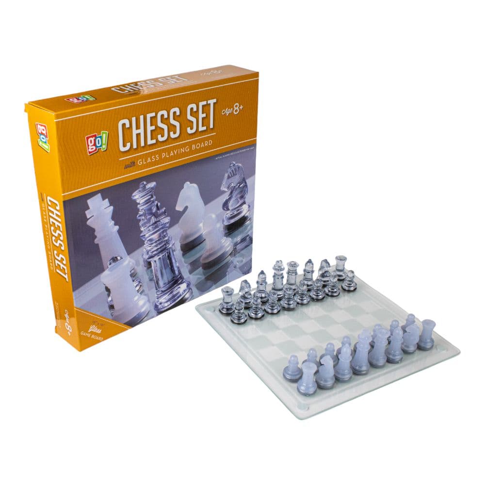 Plastic Chess Set with Glass Chessboard Second Alternate Image