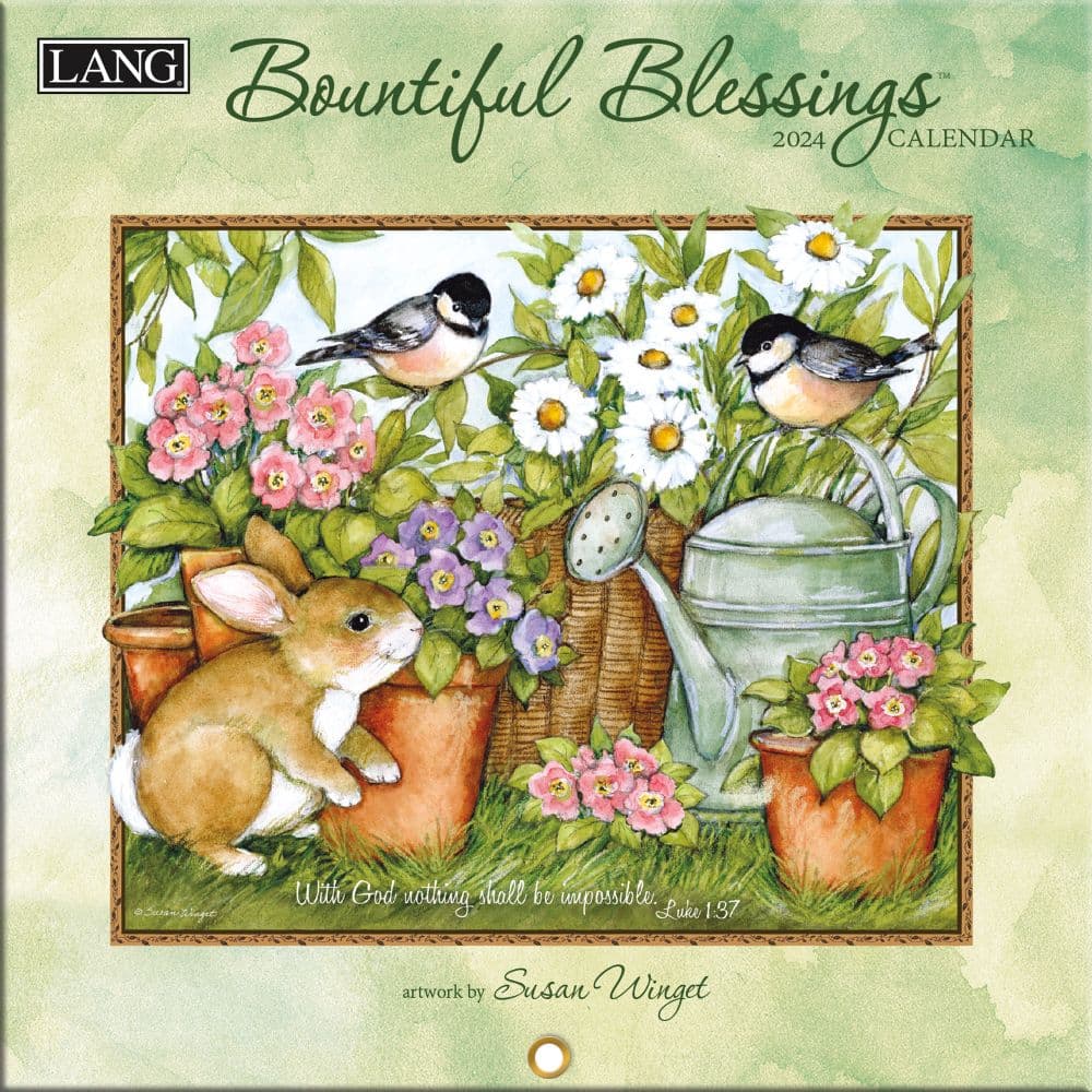 Bountiful Blessings 2024 Mini Wall Calendar Main Image