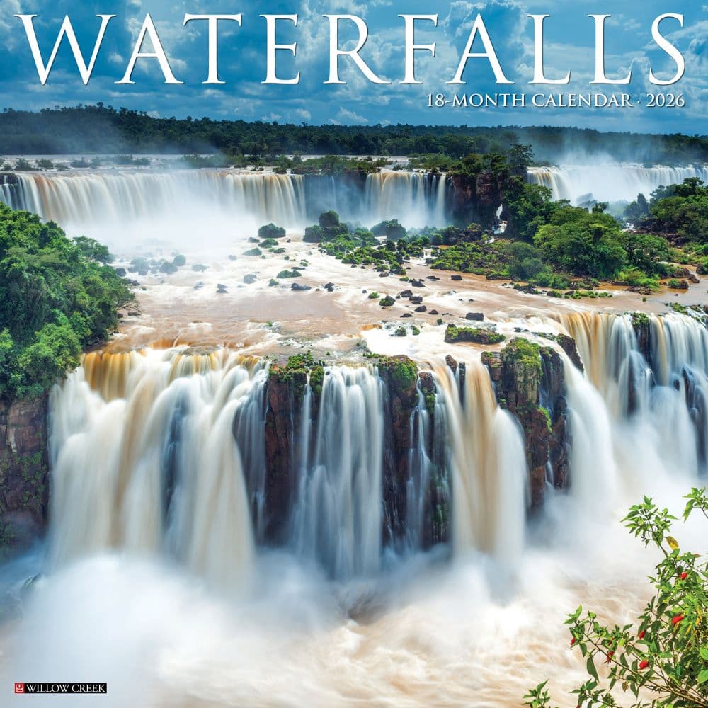 Waterfalls 2026 Wall Calendar  Main Image