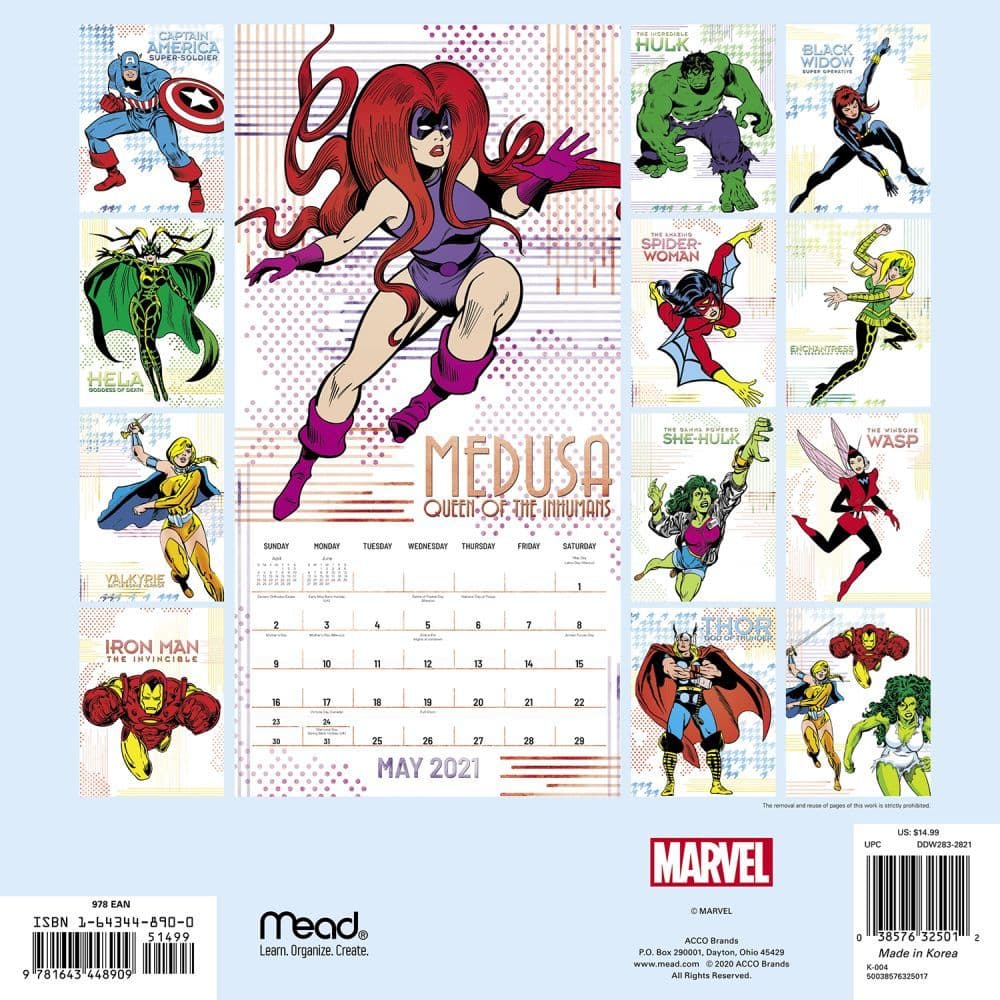 HERoes Marvel Wall Calendar