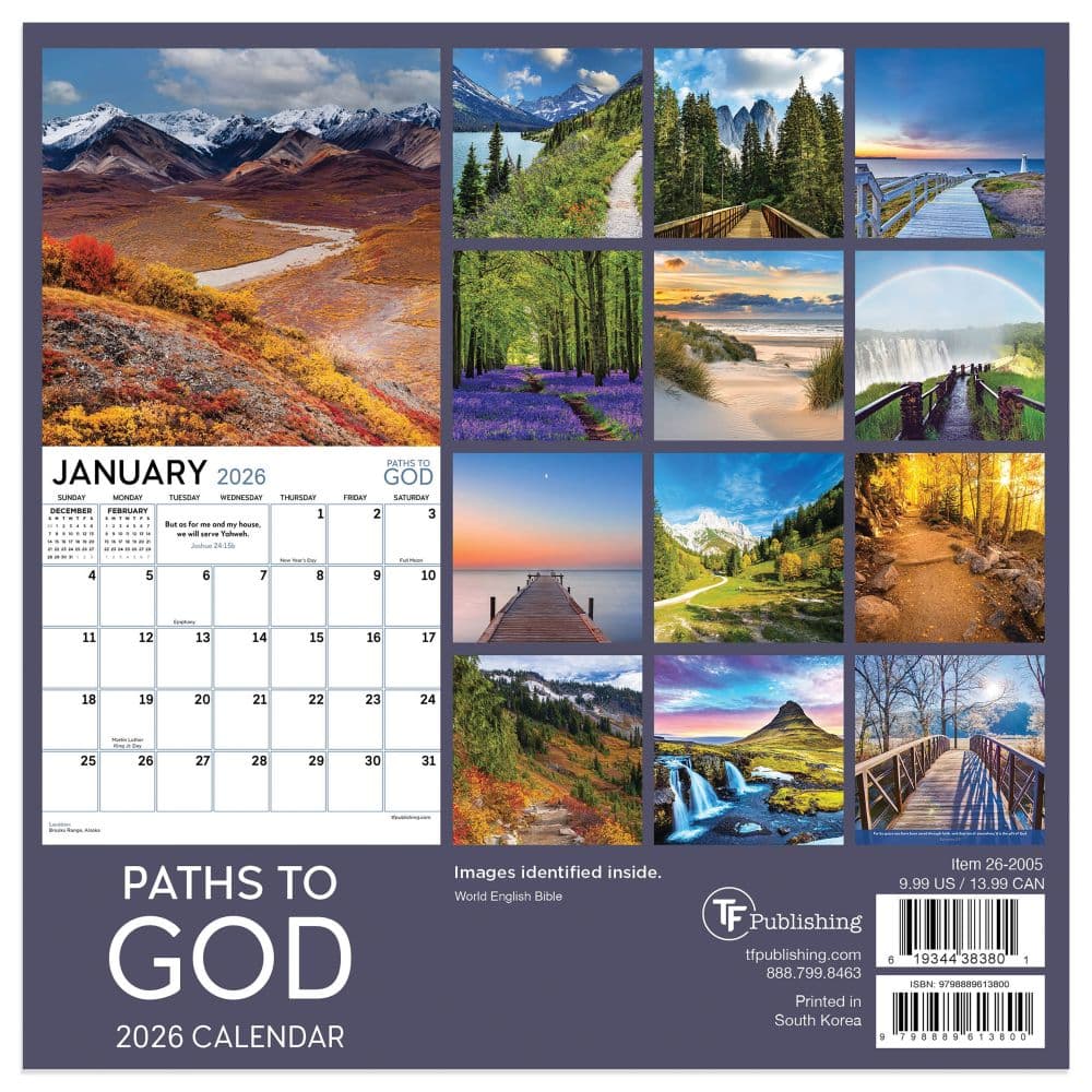 Paths to God 2026 Mini Wall Calendar First Alternate Image