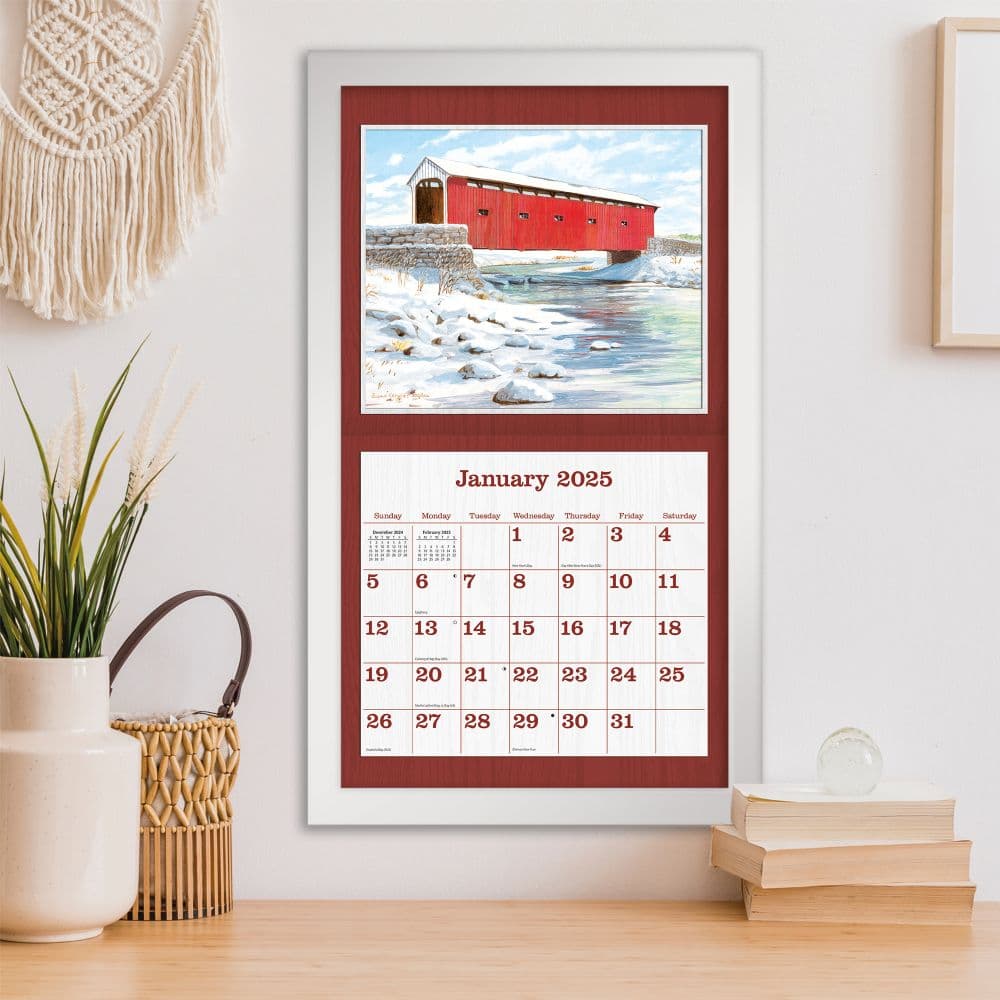 Covered Bridge 2025 Wall Calendar by Susan Knowles Jordan