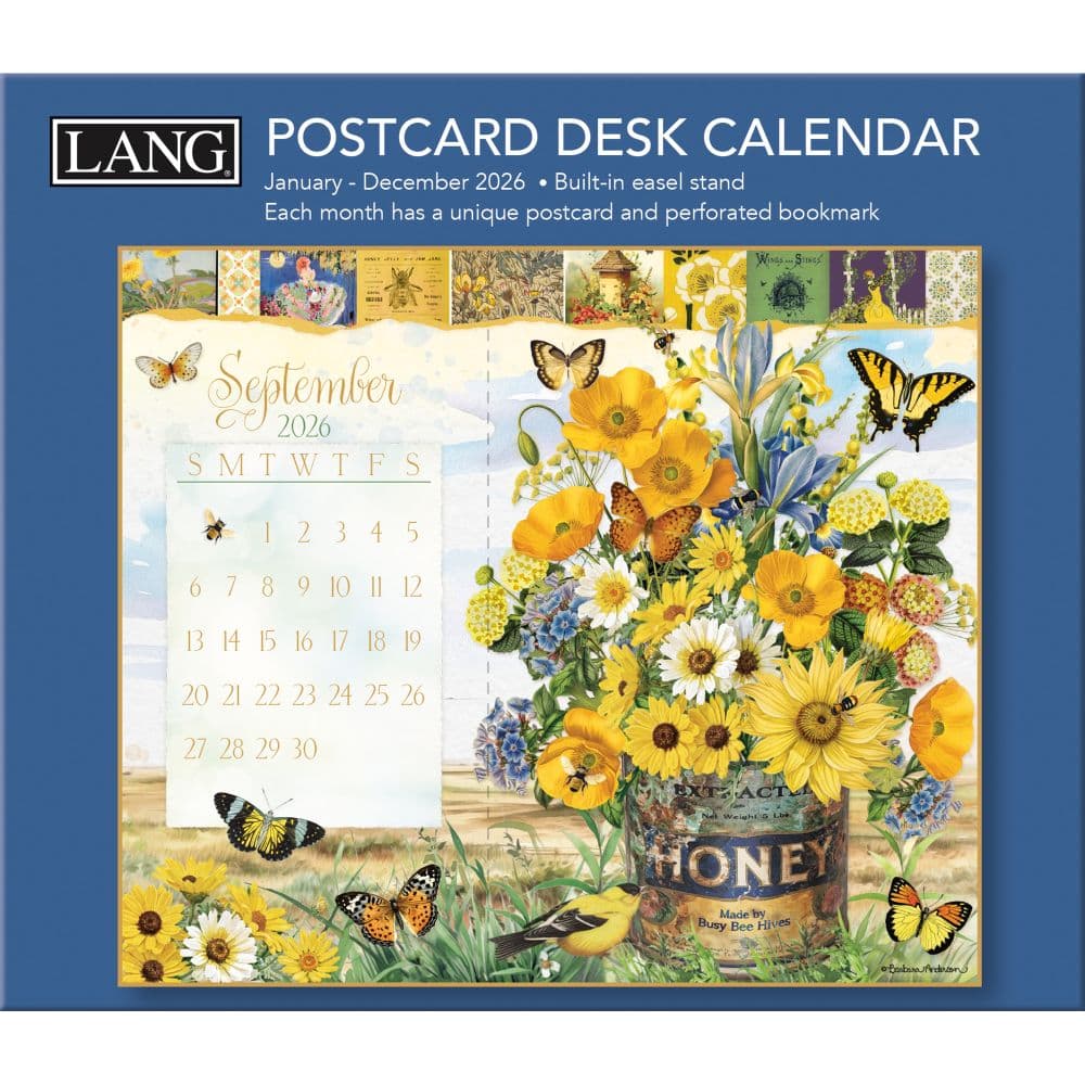 Garden Botanicals Postcard 2026 Desk Calendar by Barbara Anderson First Alternate Image