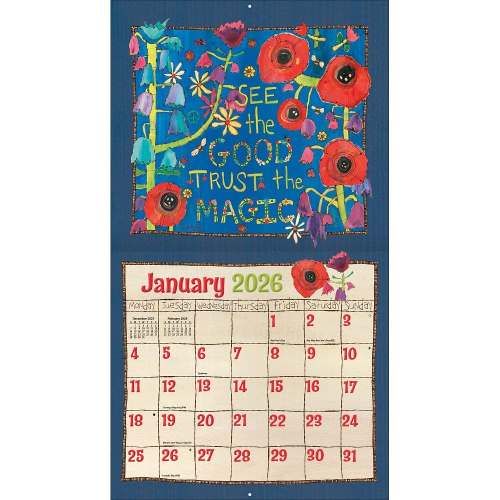 Painted Peace 2026 Wall Calendar by Stephanie Burgess_ALT1