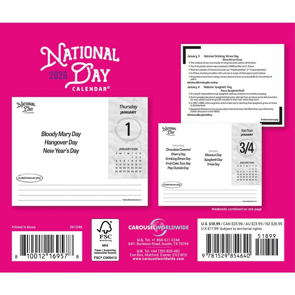 National Day 2026 Desk Calendar First Alternate Image