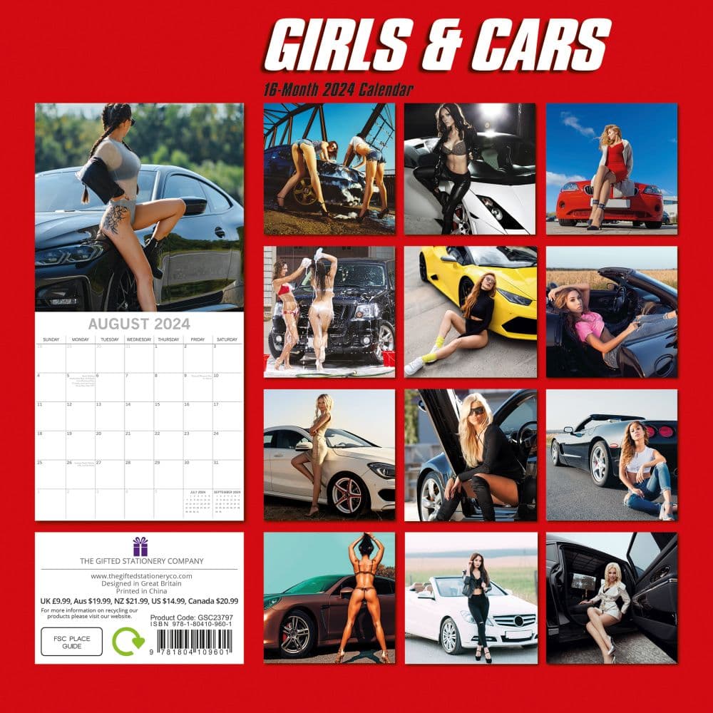 Girls and Cars 2024 Wall Calendar First Alternate Image width=&quot;1000&quot; height=&quot;1000&quot;