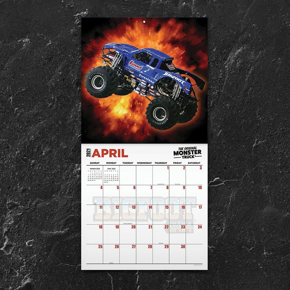 Calendrier Monster Jam 2023 Big Foot Original Monster Truck 2021 Wall Calendar - Calendars.com