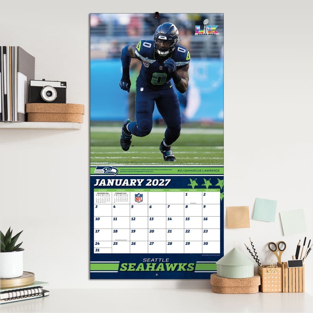 NFL Seattle Seahawks 2027 Wall Calendar Fifth Alternate Image