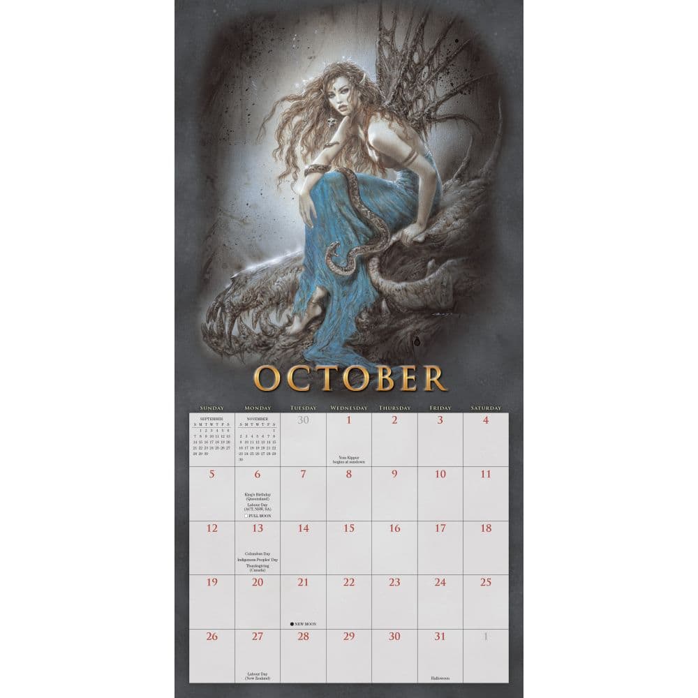 The Fantasy Art 2025 Wall Calendar by Luis Royo - Calendars.com