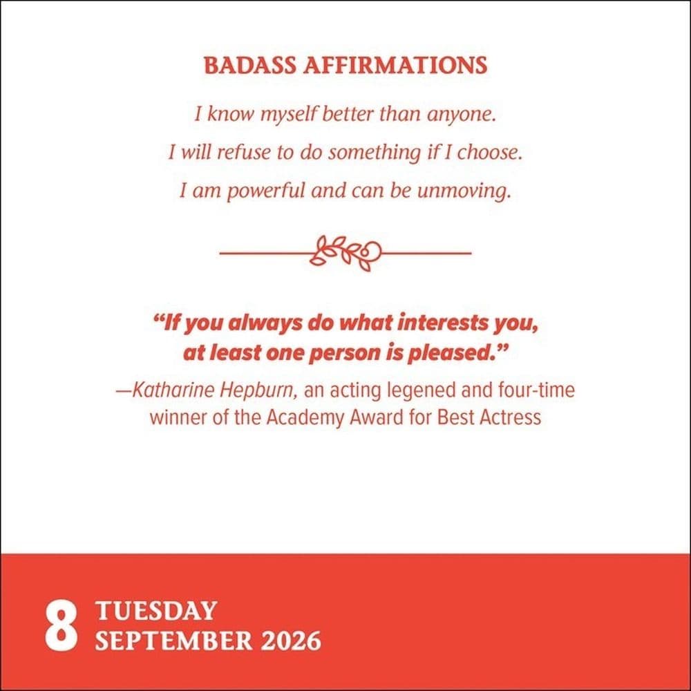 Badass Affirmations 2026 Desk Calendar Second Alternate Image